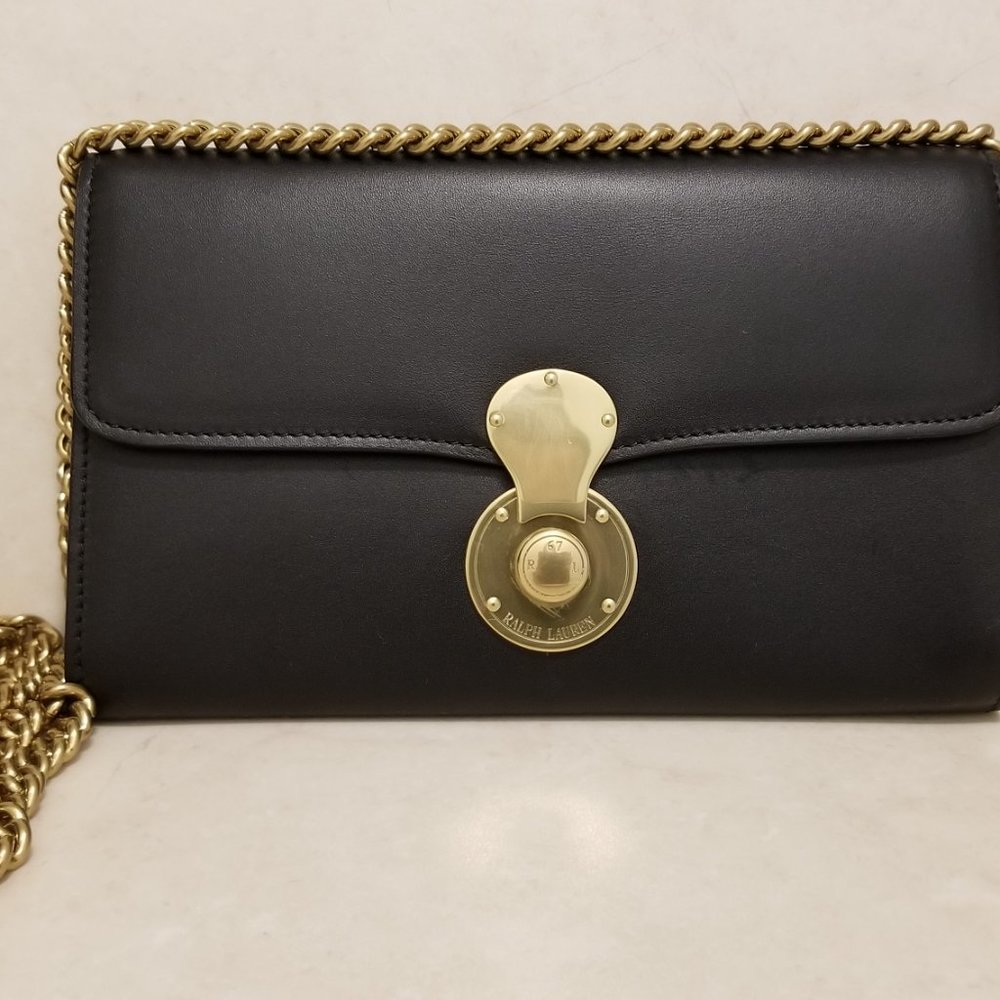 Ralph Lauren Black Leather Bag Collectors Item NEW